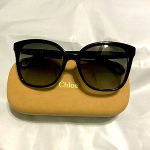 Chloe 56MM Havana Square Sunglasses